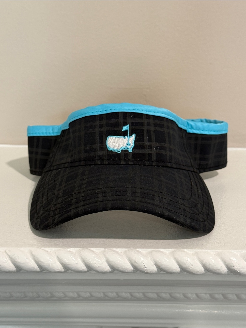 Vintage Masters Women’s Visor - Black plaid with teal accents